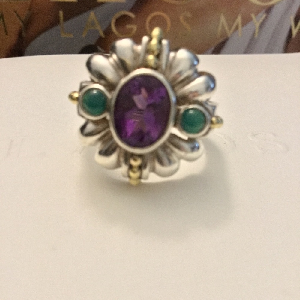 Lagos Caviar Amethyst Ring size 7